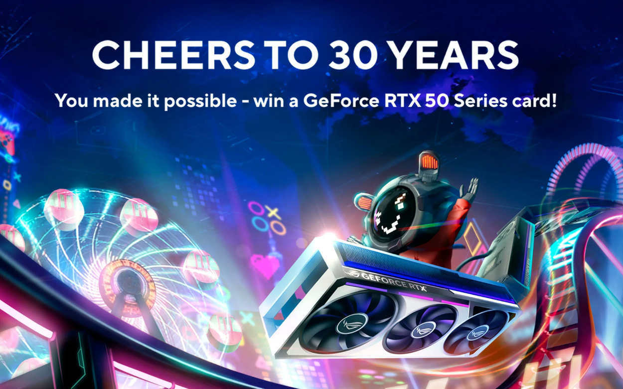 CHEERS TO 30 YEARS: Win A GeForce RTX 50 Series Card!